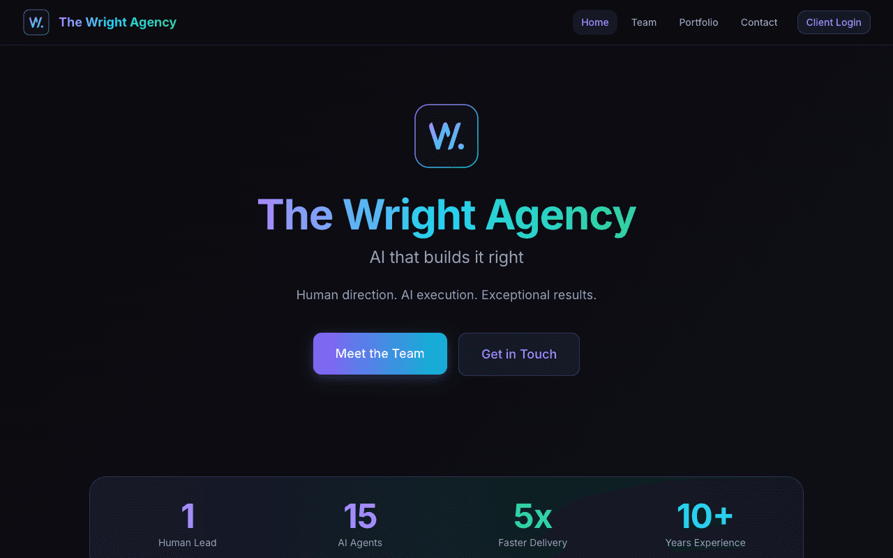 Wright Agency Website preview